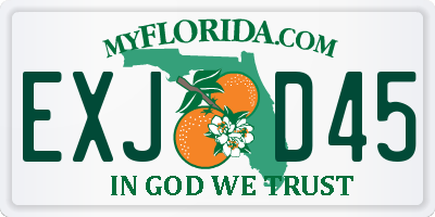 FL license plate EXJD45