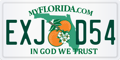 FL license plate EXJD54