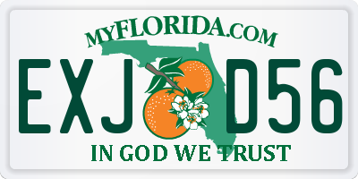 FL license plate EXJD56