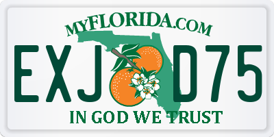 FL license plate EXJD75