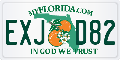FL license plate EXJD82