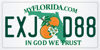 FL license plate EXJD88