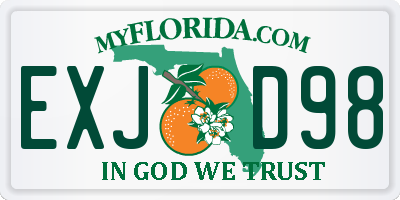 FL license plate EXJD98