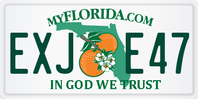 FL license plate EXJE47