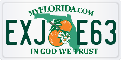 FL license plate EXJE63