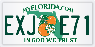 FL license plate EXJE71