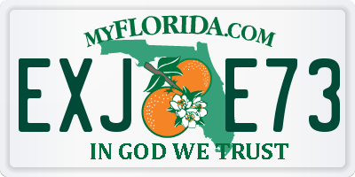 FL license plate EXJE73