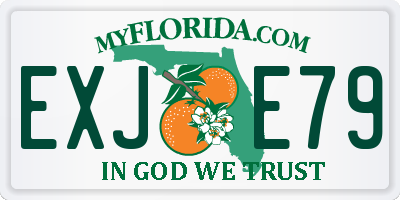 FL license plate EXJE79