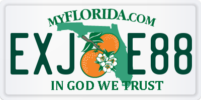 FL license plate EXJE88