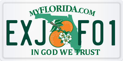FL license plate EXJF01