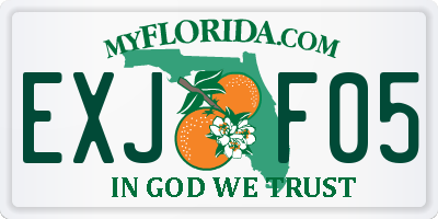 FL license plate EXJF05