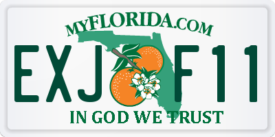 FL license plate EXJF11