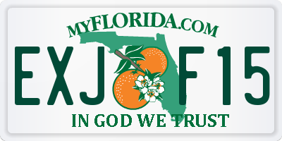 FL license plate EXJF15
