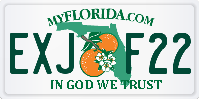 FL license plate EXJF22