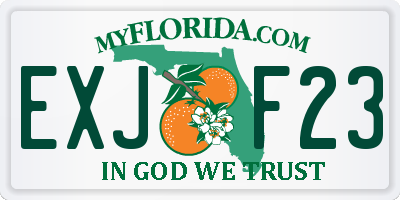 FL license plate EXJF23
