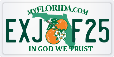 FL license plate EXJF25