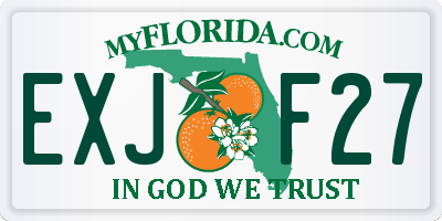 FL license plate EXJF27