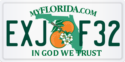 FL license plate EXJF32