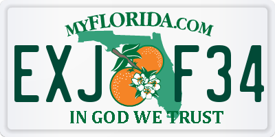 FL license plate EXJF34