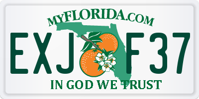 FL license plate EXJF37