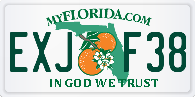 FL license plate EXJF38