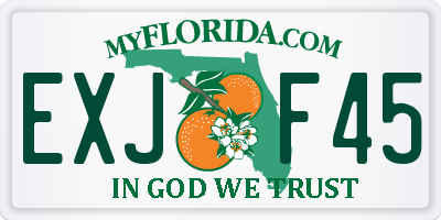 FL license plate EXJF45