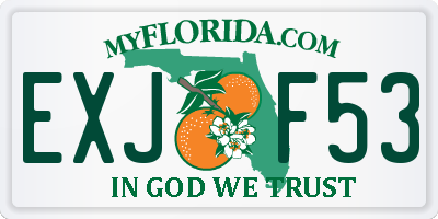 FL license plate EXJF53