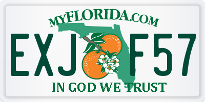 FL license plate EXJF57
