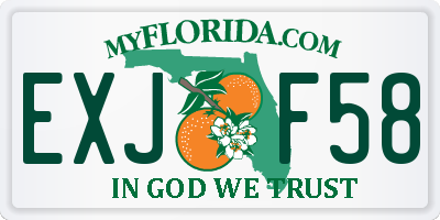 FL license plate EXJF58