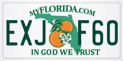 FL license plate EXJF60