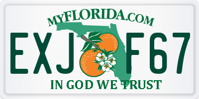 FL license plate EXJF67