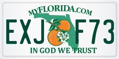 FL license plate EXJF73