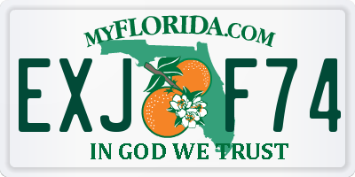 FL license plate EXJF74