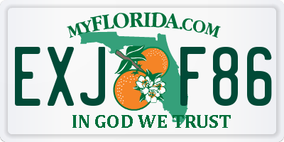 FL license plate EXJF86