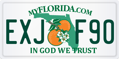 FL license plate EXJF90
