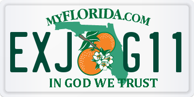 FL license plate EXJG11