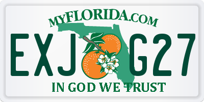 FL license plate EXJG27