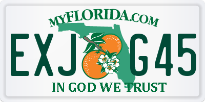 FL license plate EXJG45