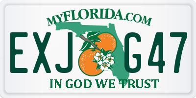 FL license plate EXJG47
