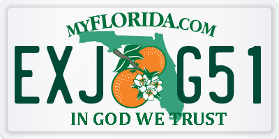 FL license plate EXJG51