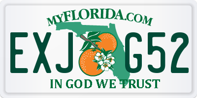FL license plate EXJG52