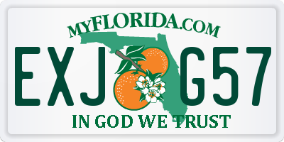 FL license plate EXJG57
