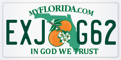 FL license plate EXJG62
