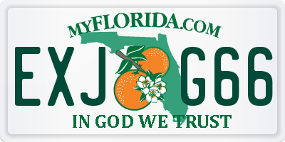 FL license plate EXJG66