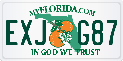 FL license plate EXJG87