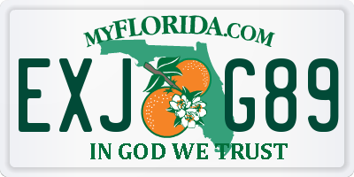 FL license plate EXJG89
