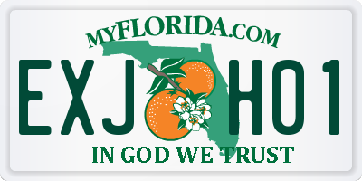 FL license plate EXJH01