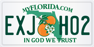 FL license plate EXJH02