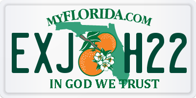 FL license plate EXJH22