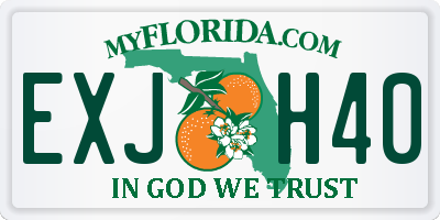 FL license plate EXJH40